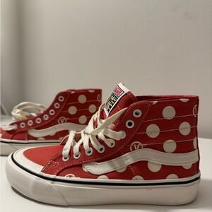 Vans Kids Red Polka Dot High-Top Sneakers